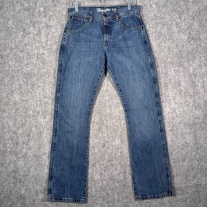 Wrangler Retro Slim Boot Mens 30x32 Blue Denim Western Rodeo Cowboy